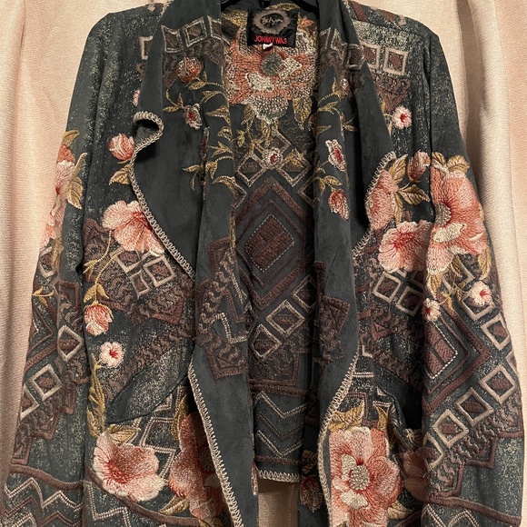 NEW! Johnny Was Biya Green Floral Jacket - Picture 1 of 3